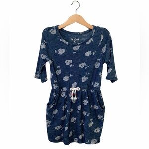 Cat And Jack Floral Dress. Sweatshirt material. Great Condition. Size 3t